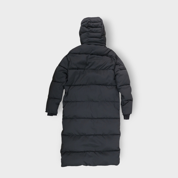 GIRLFRIEND COLLECTIVE Mystic Black Recycled Polyester Size XSmall Long Coat - Picture 9 of 12